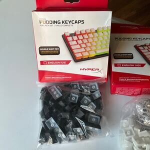 HyperX Pudding Keycaps - Double Shot PBT 104 Keycap Set, for Mechanical Keyboard